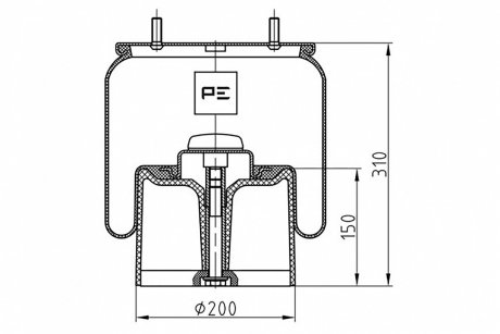 Кожух пневматической рессоры PE AUTOMOTIVE 08408274A