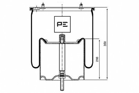 Кожух пневматичної ресори PE AUTOMOTIVE 08411972A (фото 1)