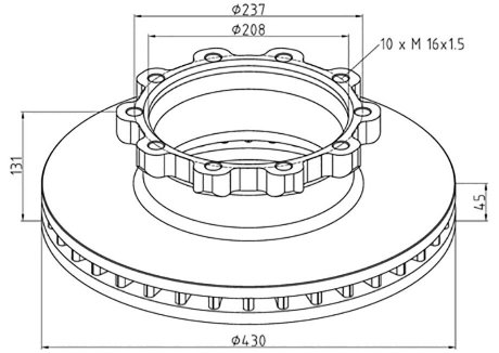 Тормозной диск PE AUTOMOTIVE 12610000A