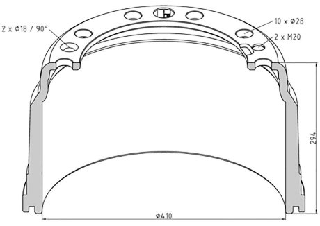 Гальмівний барабан PE AUTOMOTIVE 14613400A