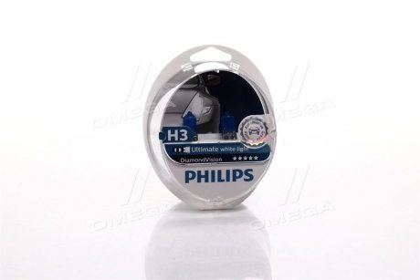 Фонарь накала H3 12V 55W PK22s Diamond Vision 5000K PHILIPS 12336DVS2 (фото 1)