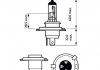 Лампочка H4 12V/60/55W P43T-38 G-FORCE 1SZT 3500K 1SZT PHILIPS 12342XVGB1 (фото 2)