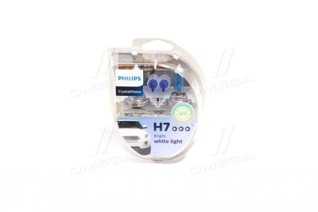 Фонарь накала H7 12V 55W PX26d Cristal Vision + 2x W5W 4300K PHILIPS 12972CVS2