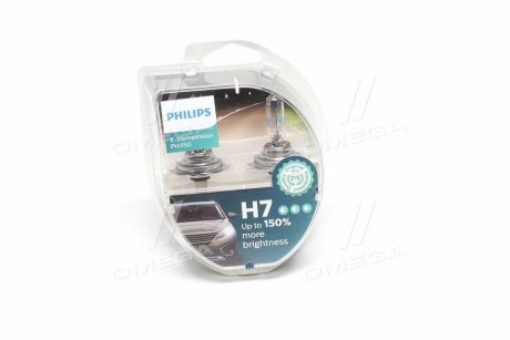 Лампочка X-tremeVision Pro150 галоген H7 PHILIPS 12972XVPS2 (фото 1)