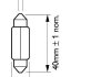 Автолампа T10,5x43 SV8,5 5 W прозрачная PHILIPS 13864CP (фото 3)