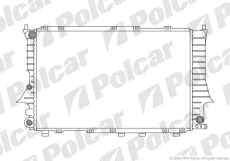 Радіатор охолодження Audi 100 2,8 90-94 Polcar 1316083