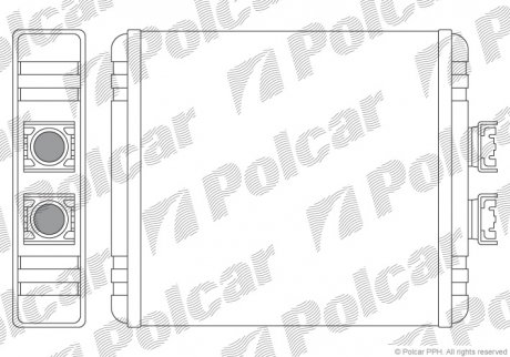 Радіатор пічки Polcar 1322N8-1