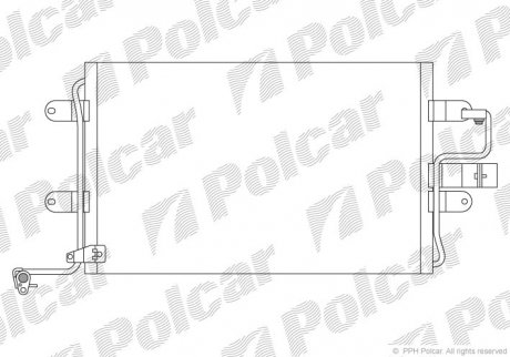 Радіатор кондиціонера Polcar 1323K8C2S