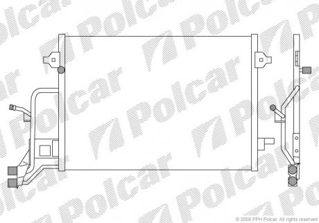 Радіатор кондиціонера Polcar 1324K8C1