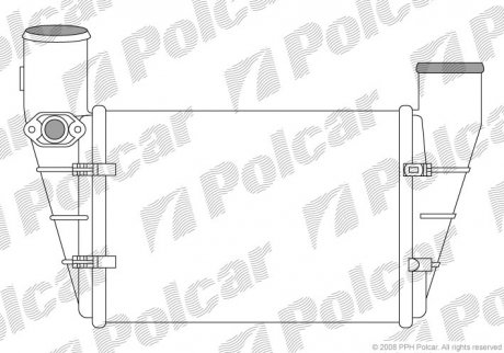 Радіатор повітря (інтеркулер) Polcar 1325J87X (фото 1)