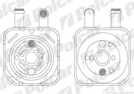 Радиатор охлаж. масл. Audi A4, A6VW Passat 2.5TDI 00- Polcar 1325L82