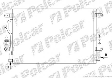 Радіатор кондиціонера Polcar 1334K81X