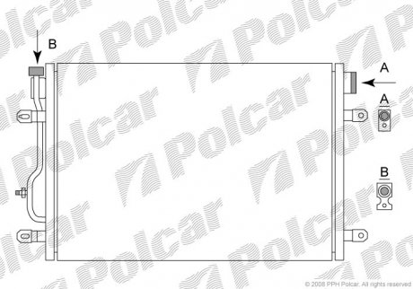 Радіатор кондиціонера SRL Polcar 1334K8C2S