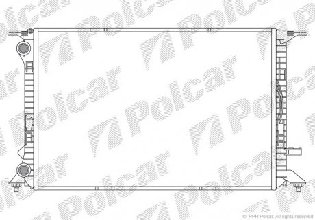 Радіатор двигуна Polcar 1337084X