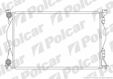 Основной радиатор (MT) AUDI A6 2.0/2.0D 07.04-08.11 Polcar 1338085