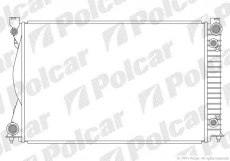 Радиатор двигателя Polcar 1338087