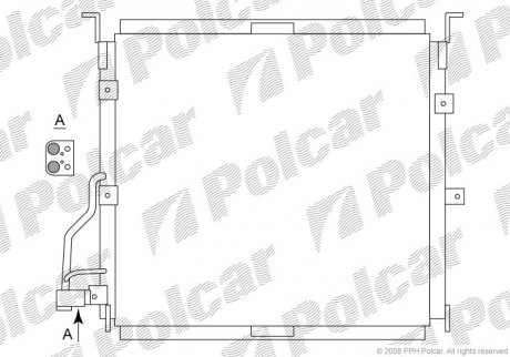 Радиатор кондиционера Polcar 2007K8C5