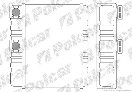 Радиатор обогрева Polcar 2008N82