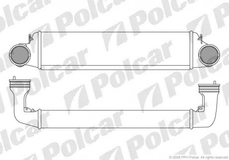 Радіатор повітря (інтеркулер) Polcar 2009J82 (фото 1)
