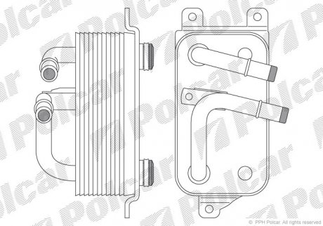 Радiатор масляний АКПП BMW 5 (E60/E61)/7 (E65/E66/E67) 2.0-4.4 01-10 Polcar 2017L8-4 (фото 1)