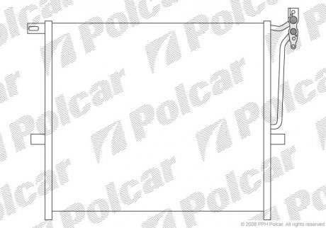 Радиатор кондиционера Polcar 2055K8C1