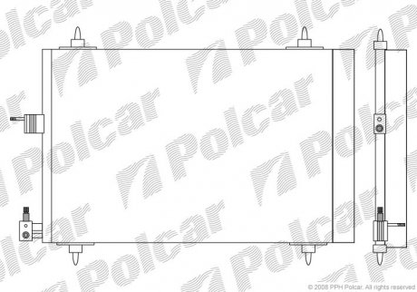 Радіатор кондиціонера Polcar 2327K8C1 (фото 1)