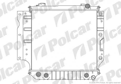 Радіатор двигуна SRL Polcar 240708-1