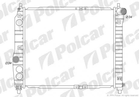 Радіатор охолодження Polcar 250008K (фото 1)