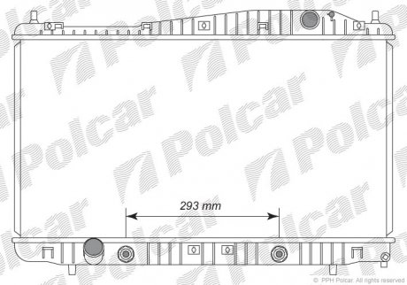 Радиатор двигателя Polcar 2511082