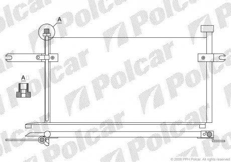 Радіатор кондиціонера Polcar 2705K8C2S (фото 1)