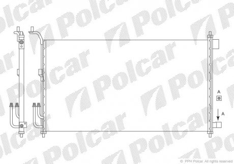 Радиатор кондиционера Polcar 2707K8C1S (фото 1)