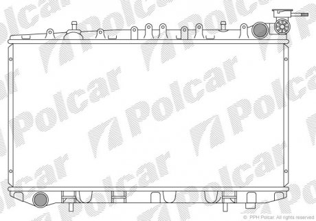 Радиатор охлаждения двигателя Polcar 2728081