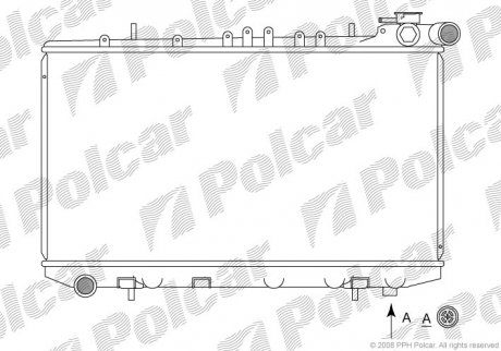 Радиатор двигателя Polcar 2728083