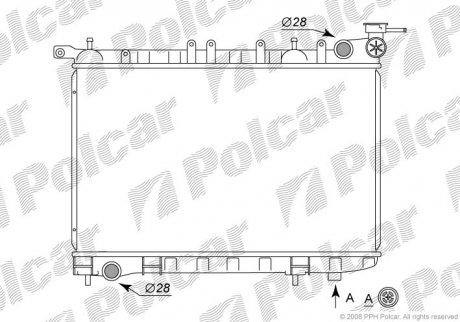 Радіатор, охолодження двигуна Polcar 2729083