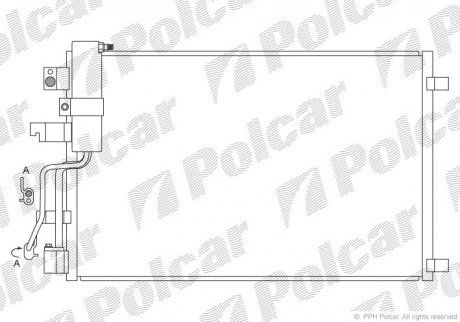 Радіатор кондиціонера Polcar 2759K83K