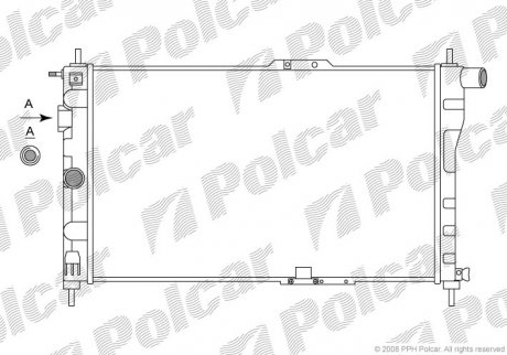 Радіатор охолодження Daewoo Nexia 94-97 Polcar 291008A1