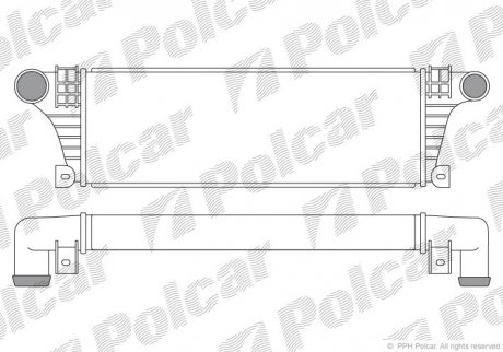 Радіатор повітря (інтеркулер) Polcar 3050J81