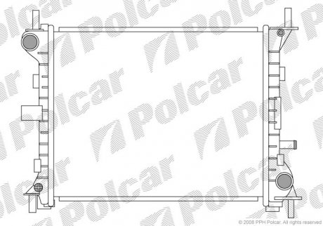 Радіатор Ford Focus 1.4/1.6 98> (AC-) Polcar 320108-1