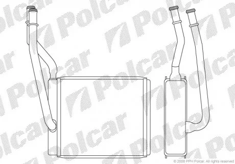 Радіатор пічки Polcar 3201N81