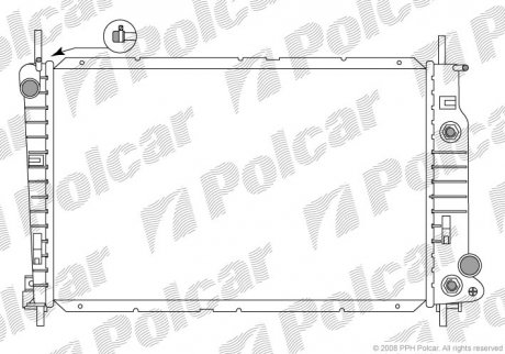 Радиатор двигателя Polcar 3217084