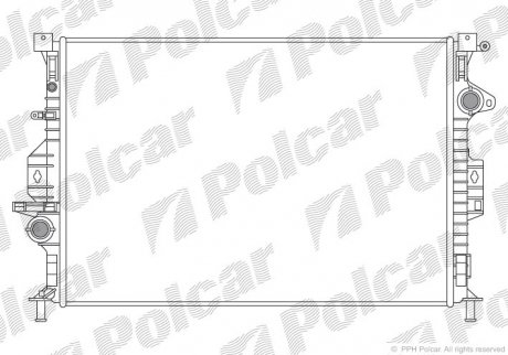 Радиатор охлаждения (AT) FORD C-MAX II, FOCUS III, GALAXY, GRAND C-MAX, MONDEO IV, S-MAX LAND ROVER DISCOVERY SPORT, FREELANDER 2 1.5-4.4 05.05- Polcar 3219084