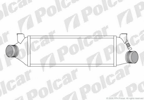 Радіатор повітря (інтеркулер) Polcar 3247J83 (фото 1)