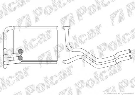 Радіатор пічки Polcar 4015N81X