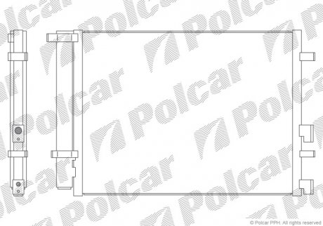 Радіатор кондиціонера Polcar 4017K82K