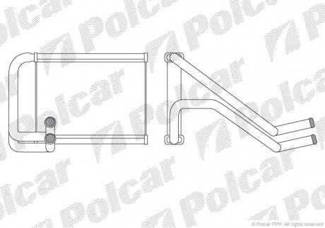 Радіатор пічки Polcar 4028N81X