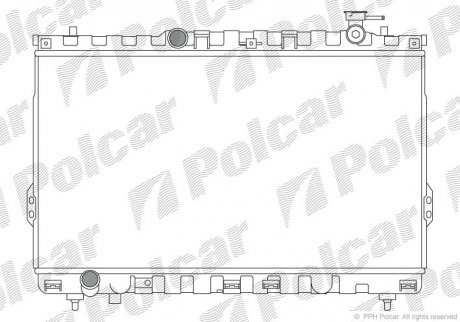 Радиатор двигателя Polcar 4050081 (фото 1)