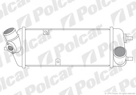 Радіатор повітря (Інтеркулер) Polcar 4117J83X (фото 1)