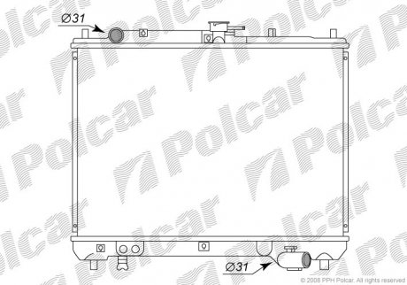 Радиатор двигателя Polcar 4504082