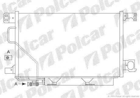 Радиатор кондиционера Polcar 5003K8C5