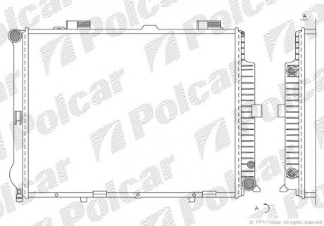 Радиатор двигателя Polcar 5015089 (фото 1)